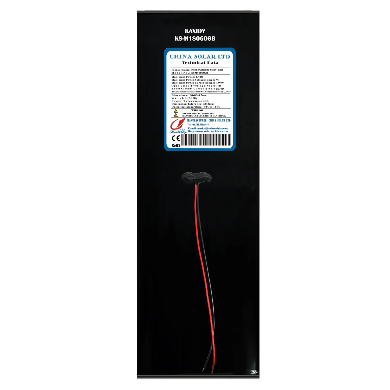 6V PPanou Solar Negru