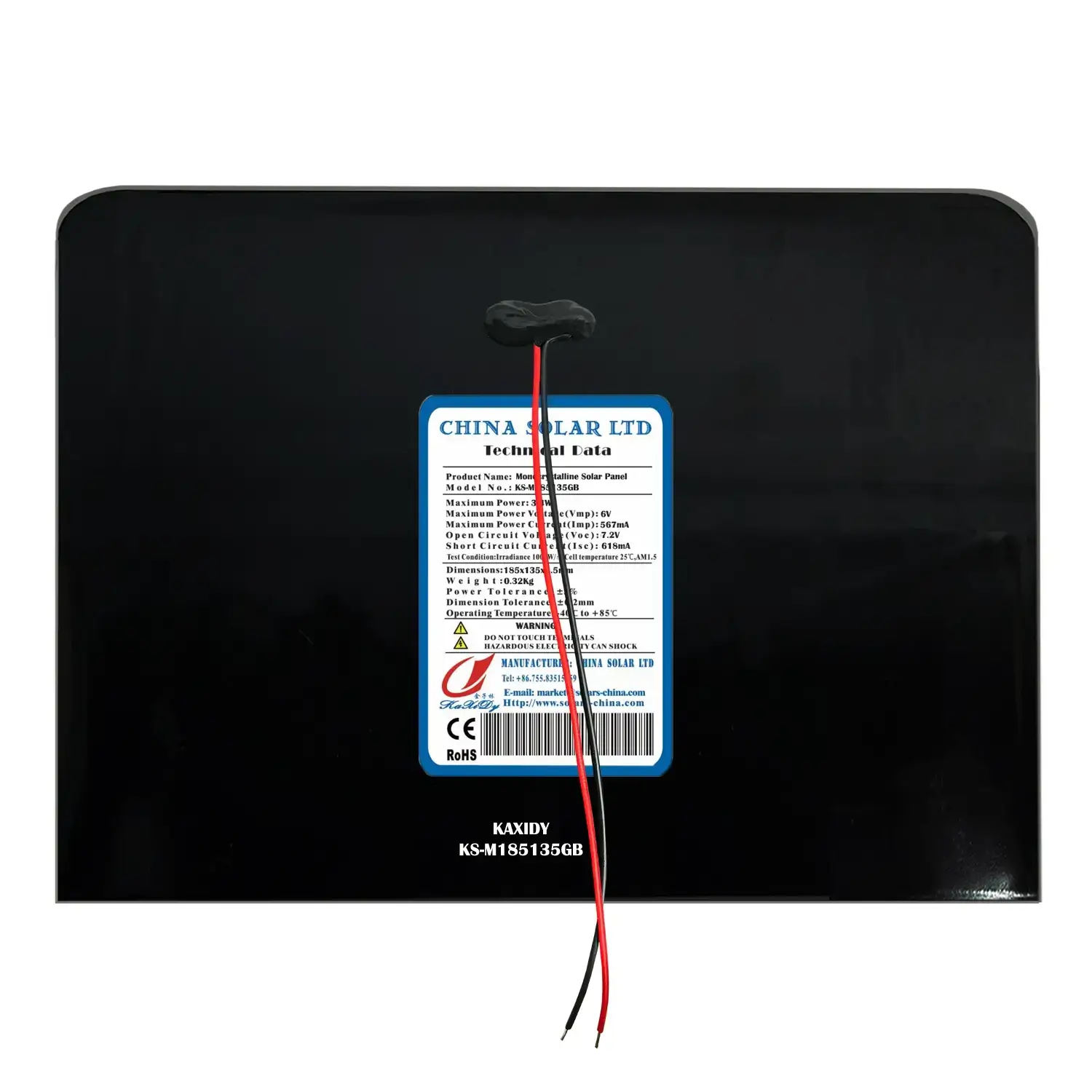 3W Panou Solar Negru