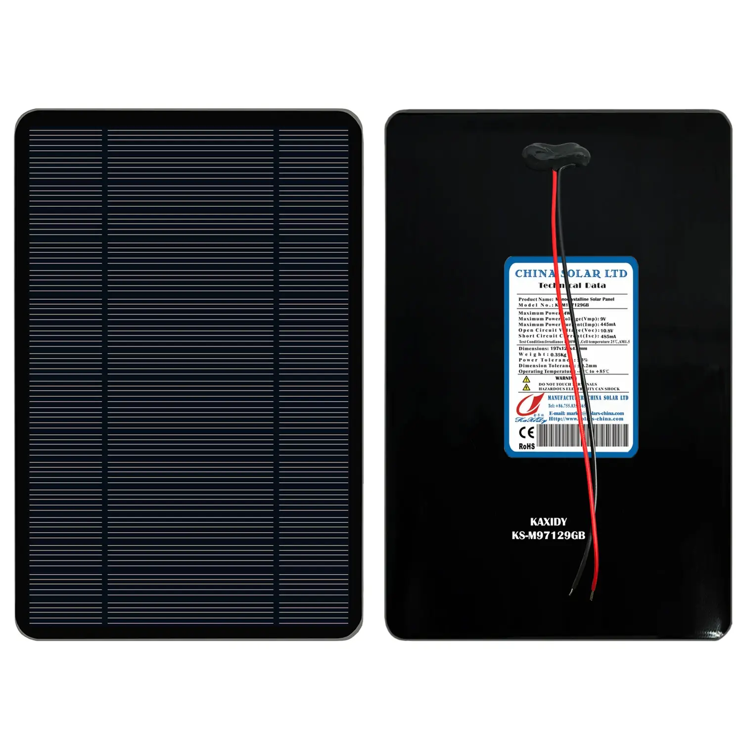 4W 9V Panouri Solare Negru