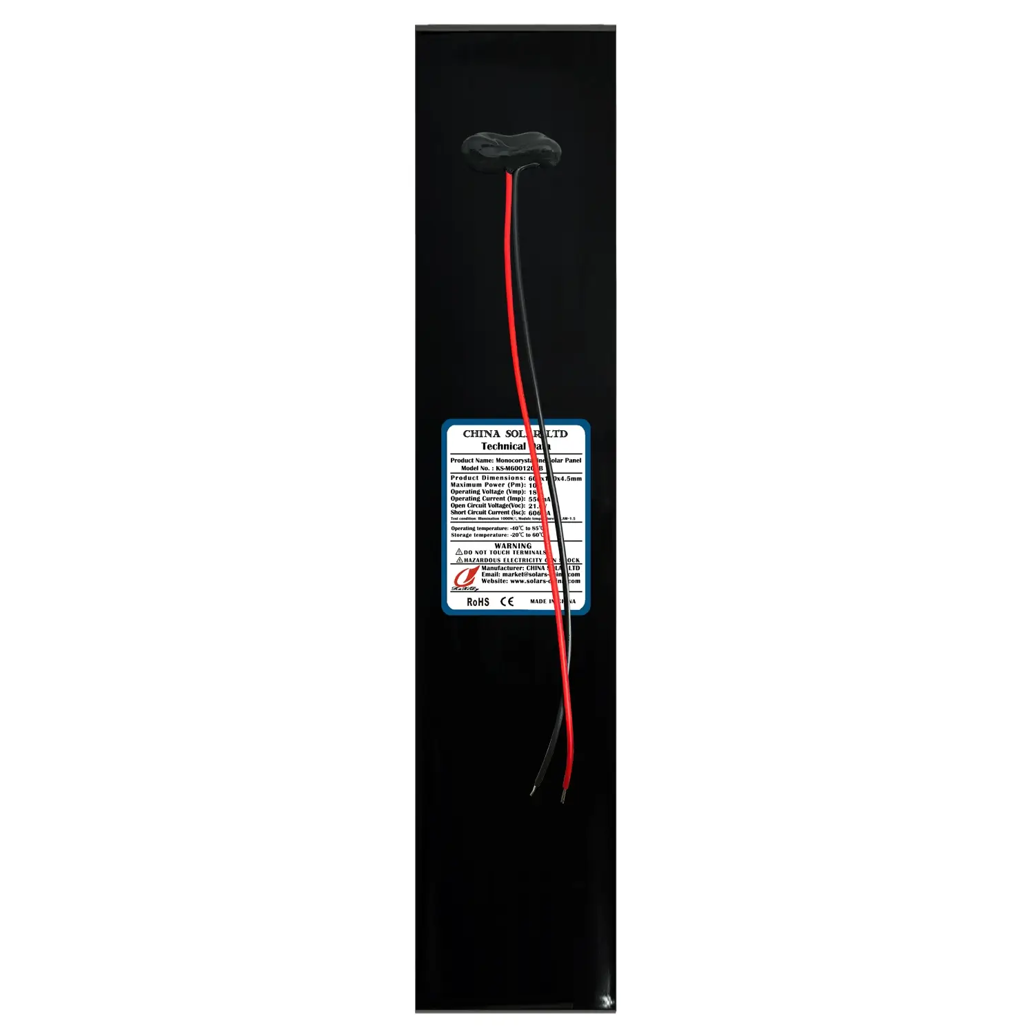 10W Panou Solar Negru