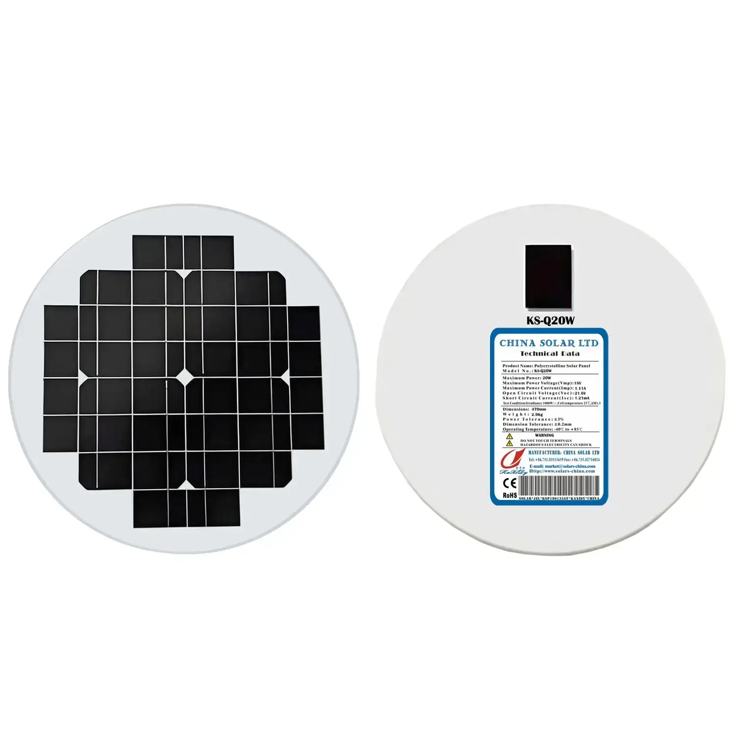 Panouri Solare Circulare 20W