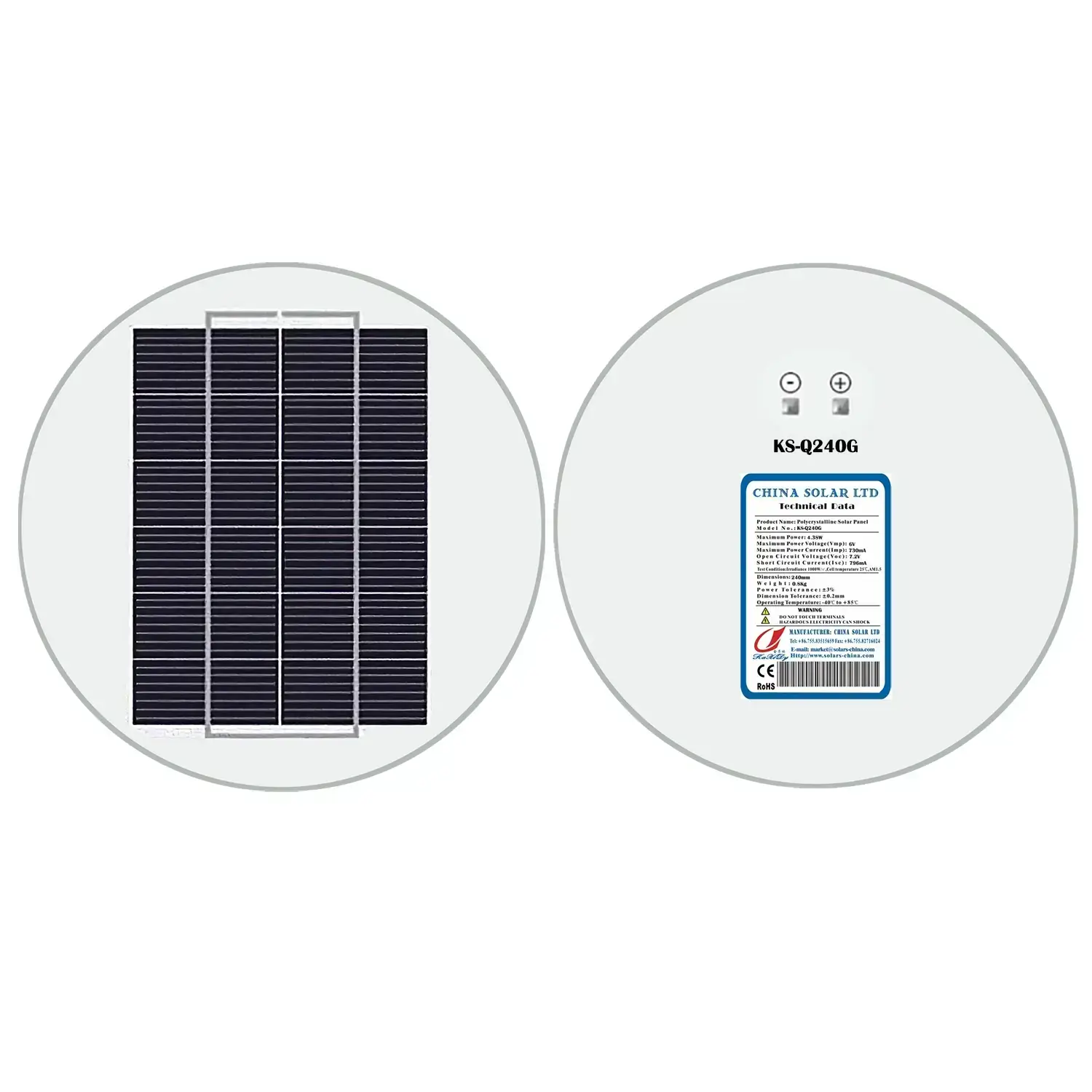 Panouri Solare Rotunde 6V