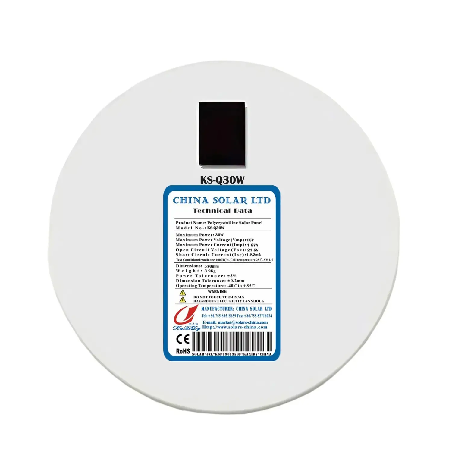 Panouri Solare Rotunde 30W
