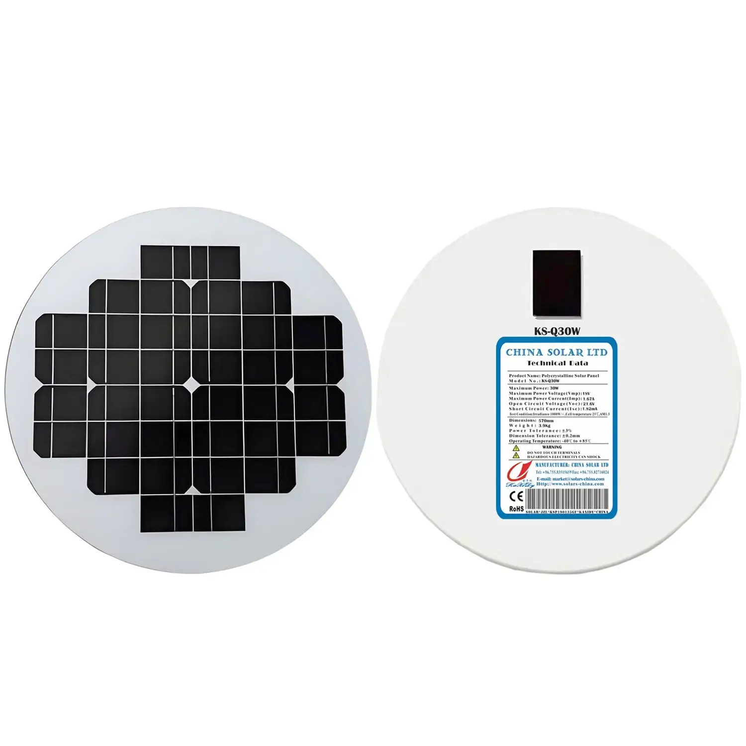 30W panouri solare circulare